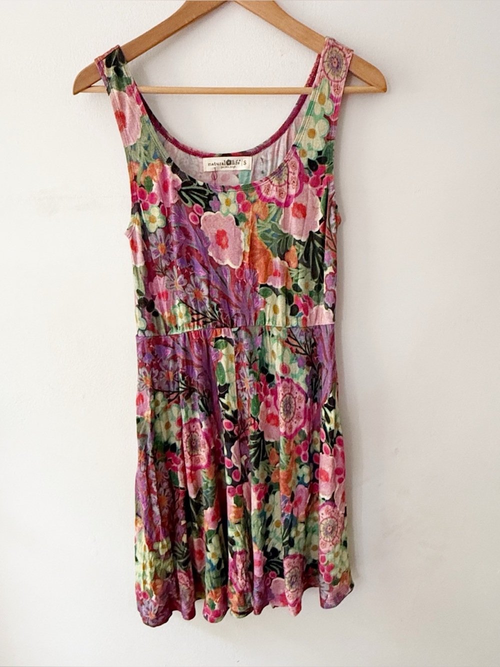 NWT Natural Life Women Floral‎ Tank Dress Small Prairie Boho Summer Vacation